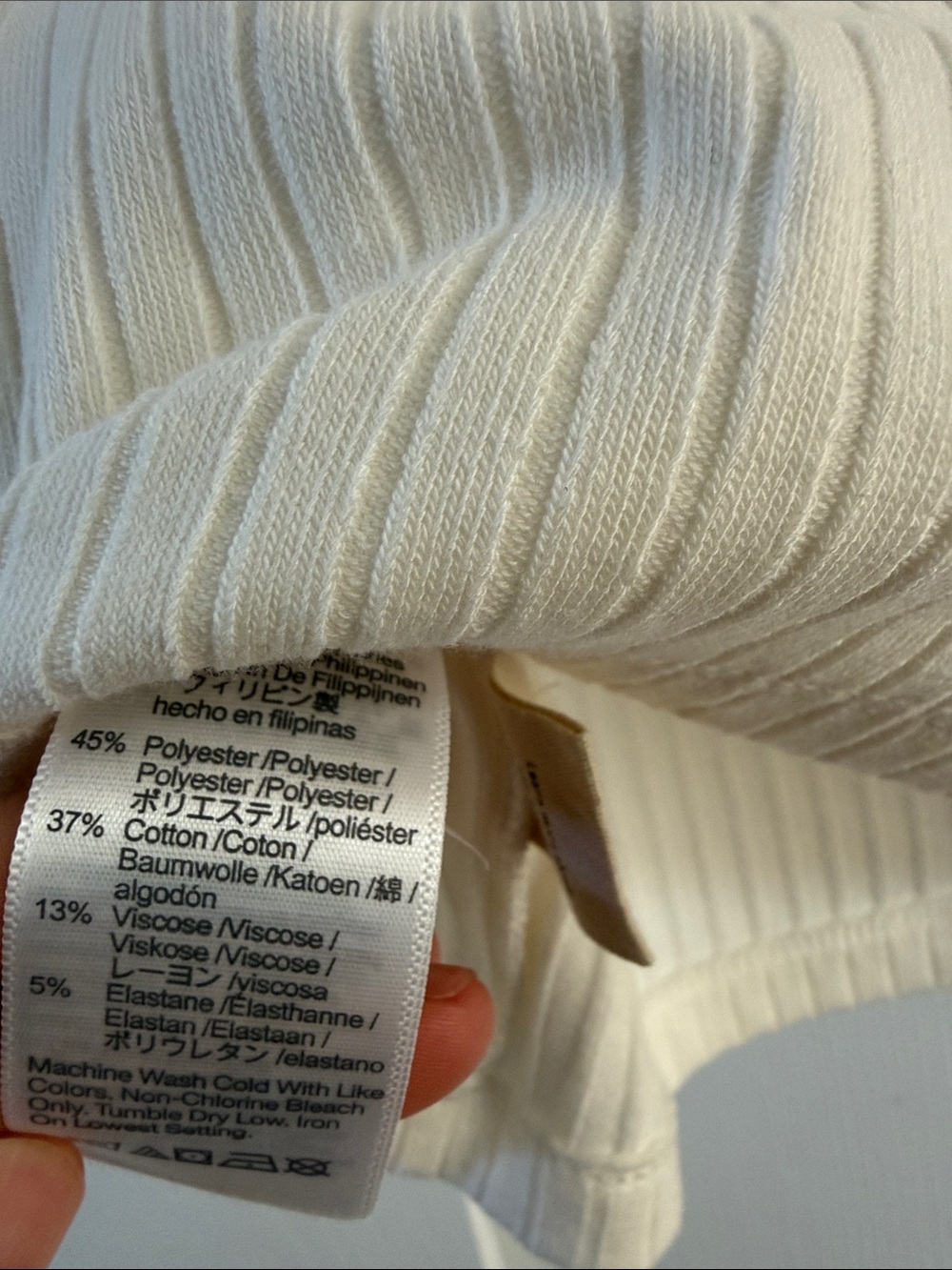 Madewell Ivory Ribbed Button-Front Tank - Picture 4 of 4